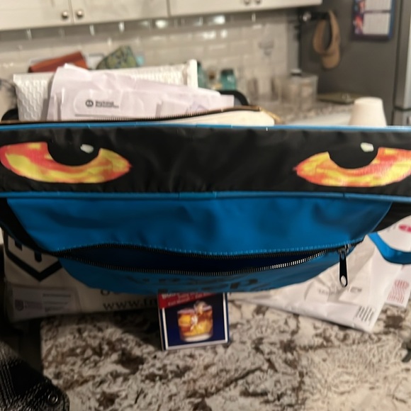 Old school vintage retro seat cushion Carolina Panthers 🐆 with pouch - Picture 4 of 9